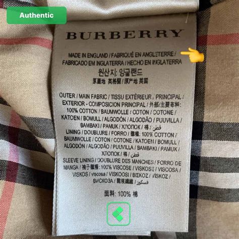 burberry's london coat identification